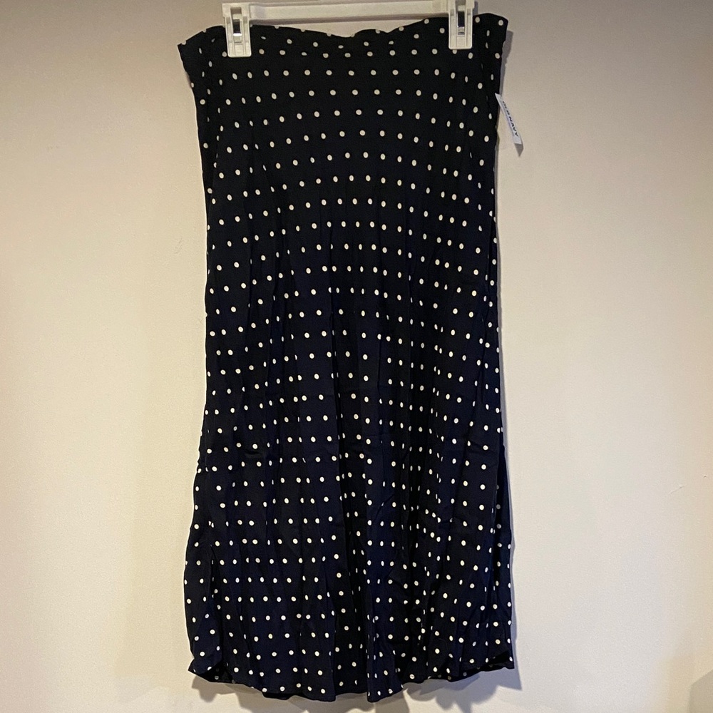 Old Navy Dark Blue Polka Dot A-Line Skirt